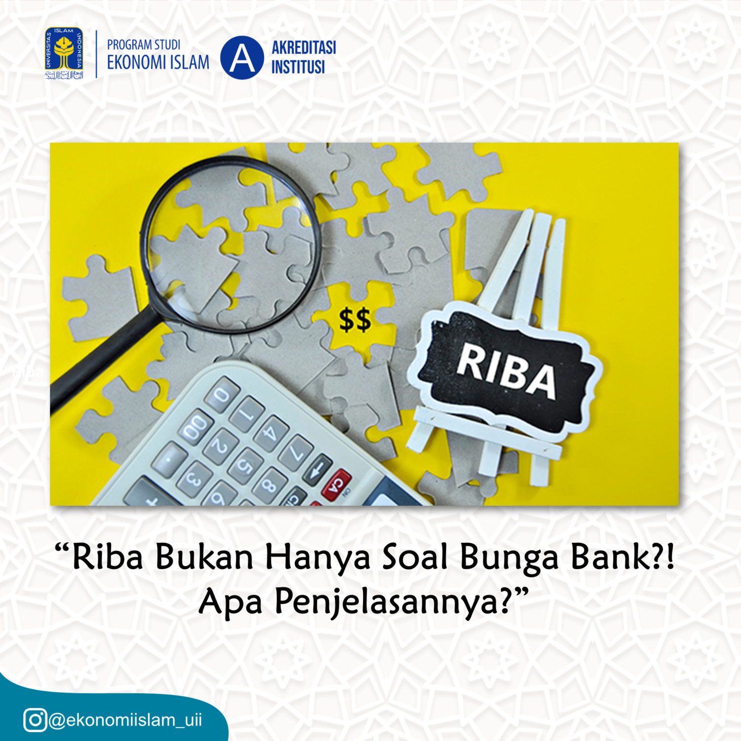 “Riba Bukan Hanya Soal Bunga Bank?! Apa Penjelasannya?” - Program Studi ...