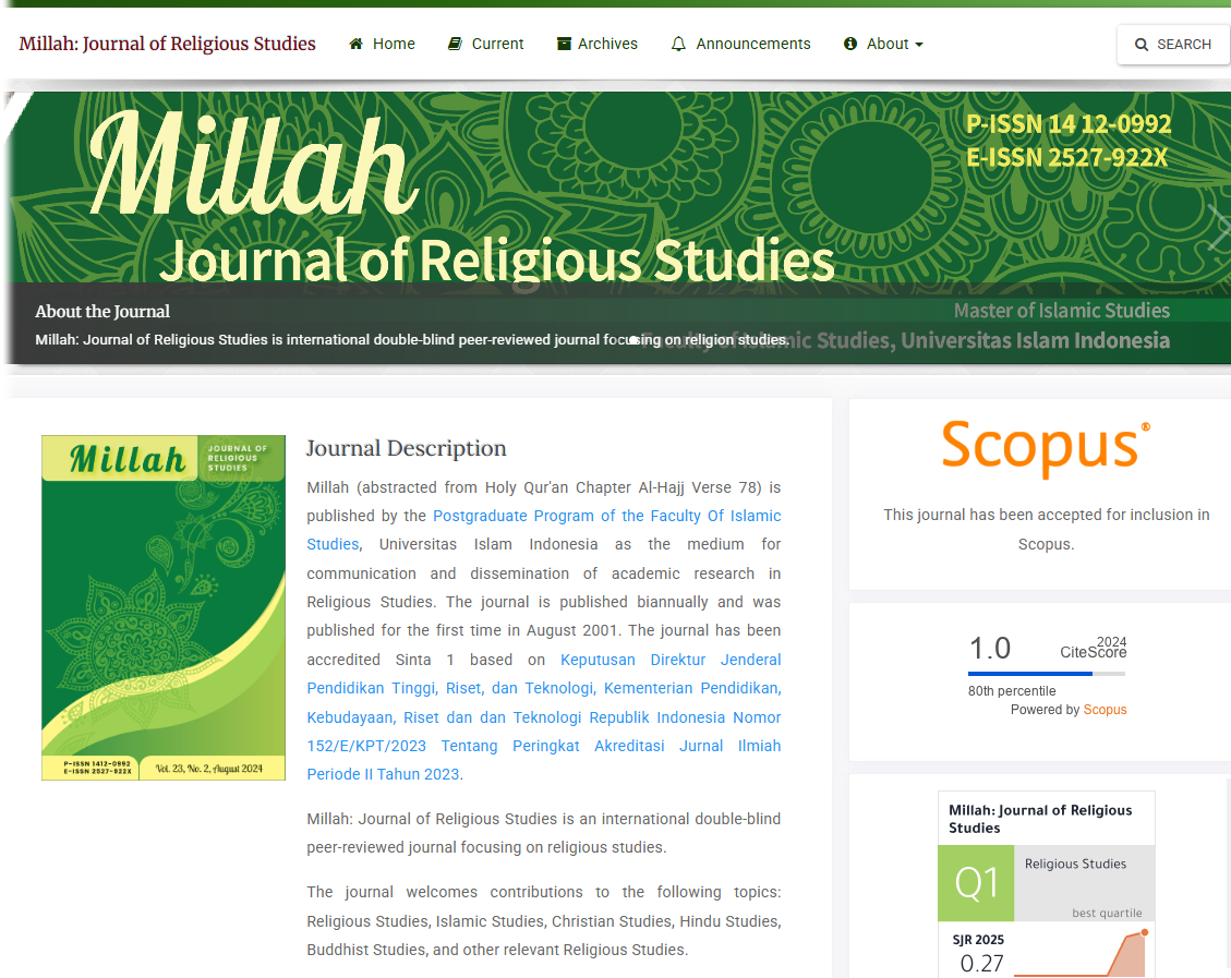 Jurnal Millah MPAI FIAI UII