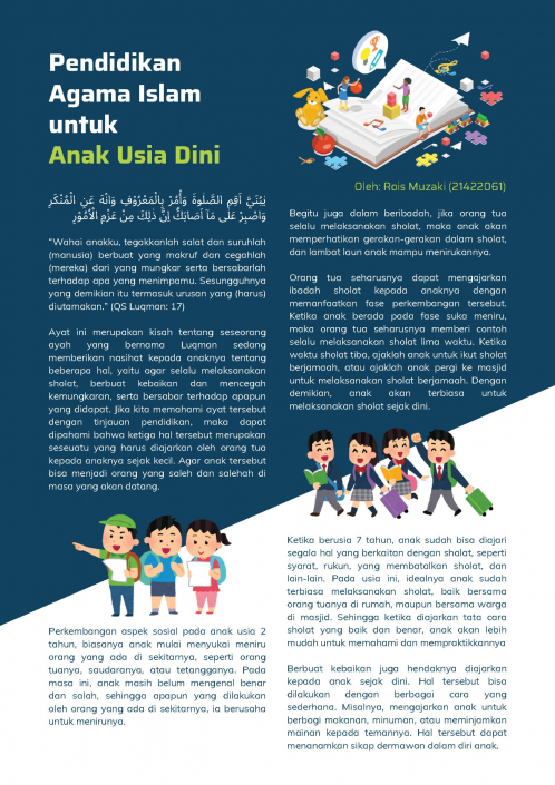 Pendidikan Agama Islam untuk Anak Usia Dini