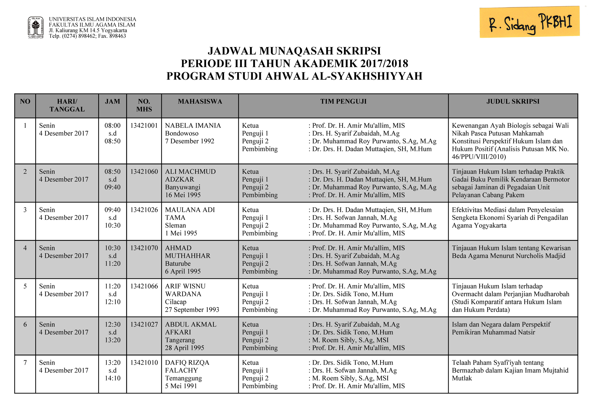 Informasi Akademik Archives Page 5 of 12 Fakultas Ilmu Agama Islam UII Yogyakarta