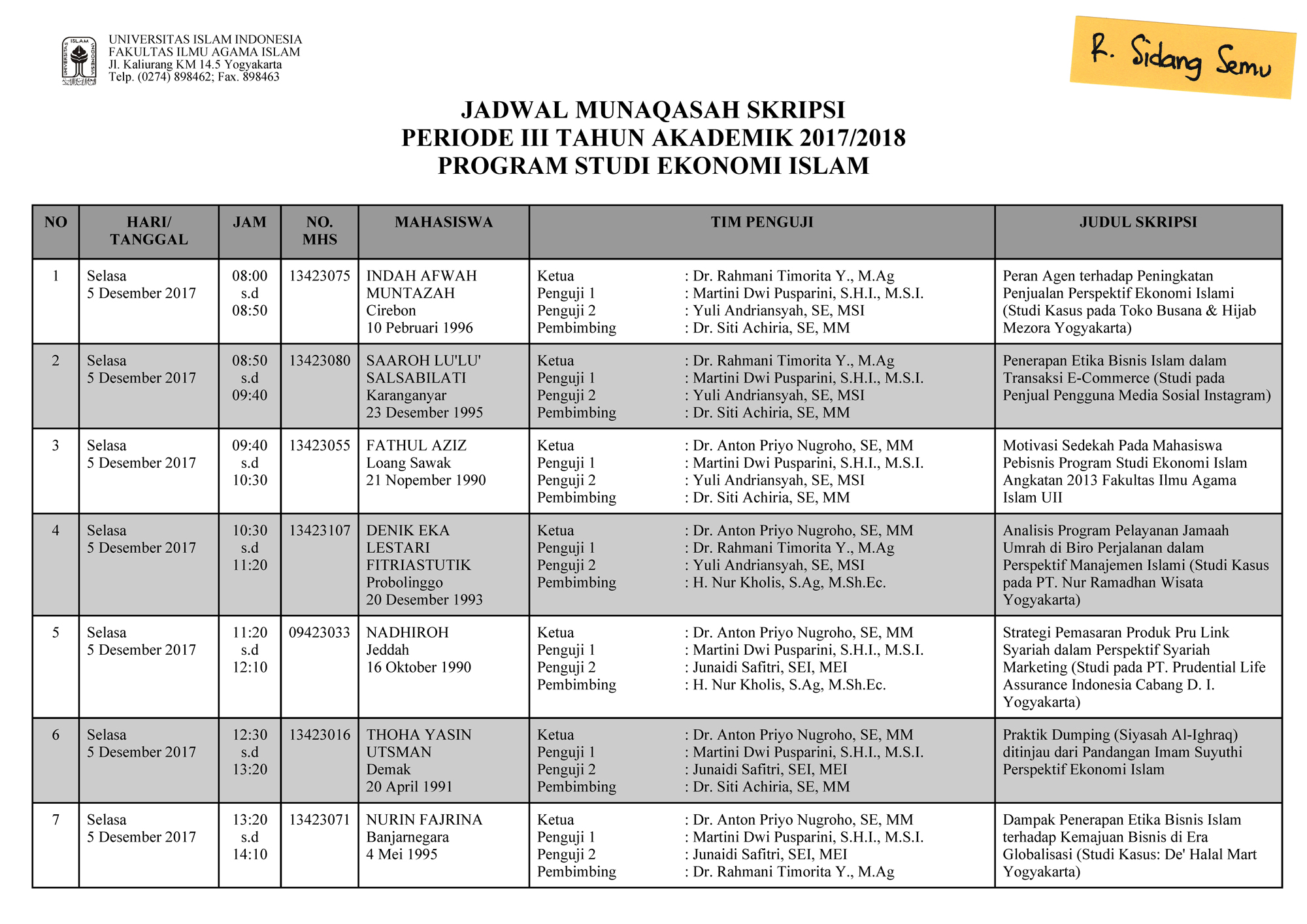 Informasi Akademik Archives Page 5 of 12 Fakultas Ilmu Agama Islam UII Yogyakarta