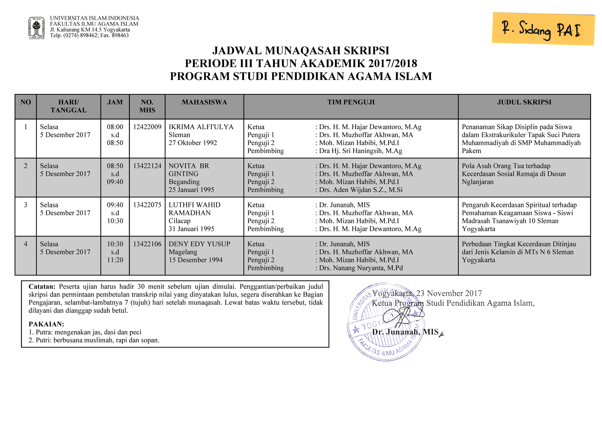 Informasi Akademik Archives Page 5 of 12 Fakultas Ilmu Agama Islam UII Yogyakarta