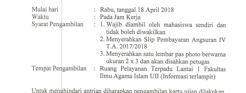 Ujian Tengah Semester Genap 2017/2018