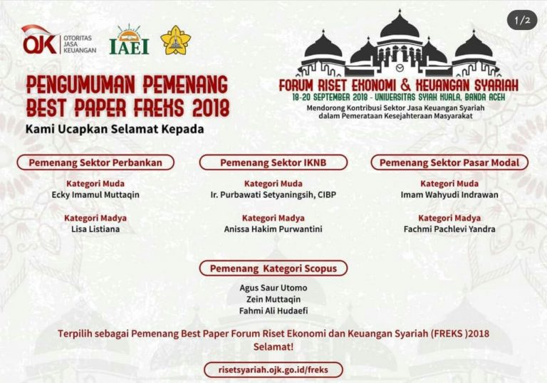 Prestasi Dosen FIAI Di Ajang FREKS 2018 - Fakultas Ilmu Agama Islam