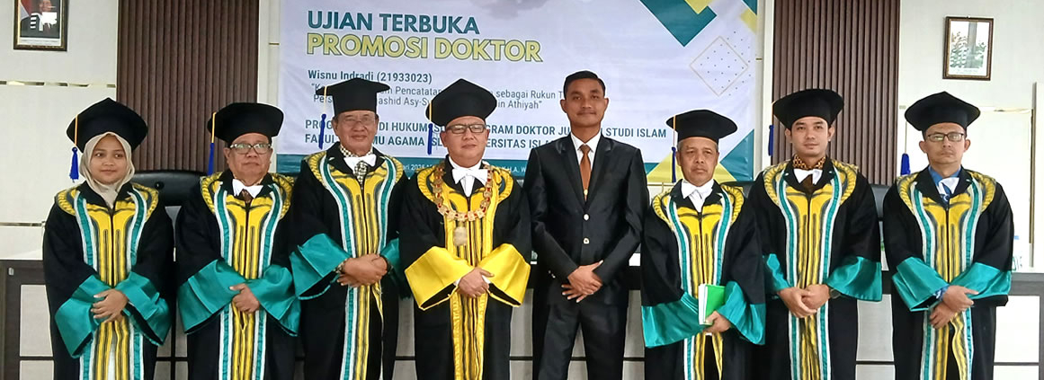 Dr Wisnu Indradi, S.H.I, M.H.I Lulus Ujian Doktor di FIAI UII
