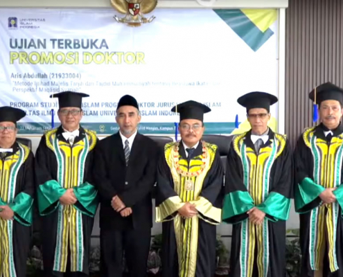Aris Abdullah Guru MTs 8 Bantul Raih Gelar Doktor Hukum Islam dari UII (foto: istimewa)