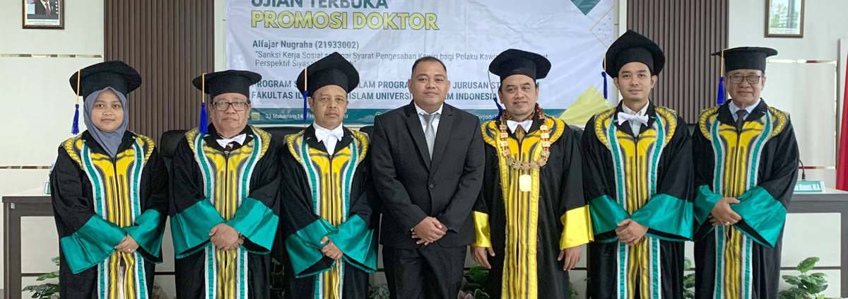 Alfajar Nugraha hakim Pengadilan Agama Wonogiri raih gelar Doktor Hukum Islam di FIAI UII (foto: istimewa)