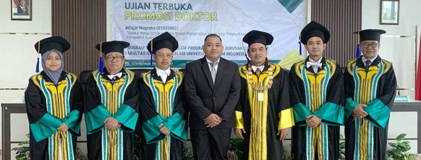 Alfajar Nugraha hakim Pengadilan Agama Wonogiri raih gelar Doktor Hukum Islam di FIAI UII (foto: istimewa)