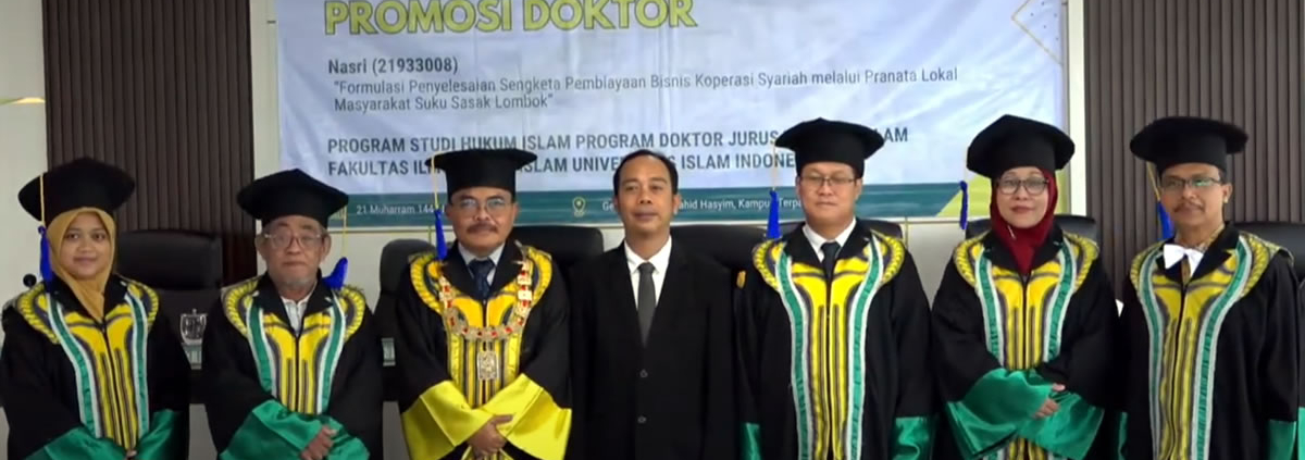 Nasri dosen Universitas Muhammadiyah Mataram raih gelar Doktor Hukum Islam di FIAI UII (foto: istimewa)