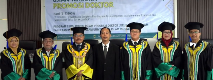 Nasri dosen Universitas Muhammadiyah Mataram raih gelar Doktor Hukum Islam di FIAI UII (foto: istimewa)