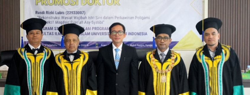 Rusdi Rizki Lubis Raih Gelar Doktor dari DHI UII (foto: DHI/ED IPK)
