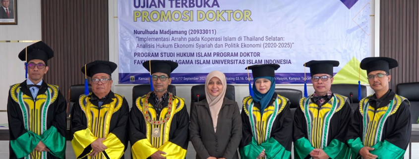 Guru Thailand Nurulhuda Madjamang, Raih Gelar Doktor dari DHI UII (foto: DHI/Ed. IPK)