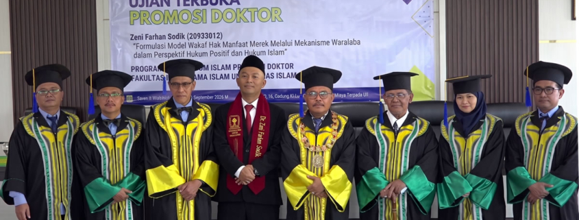 Zeni Farhan Sodik Raih Gelar Doktor dari DHI UII